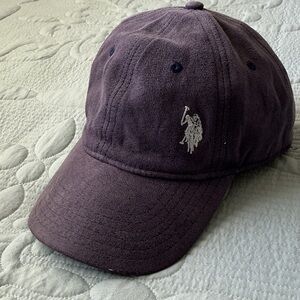 U.S. Polo Assn. Navy Blue Faux Suede Adjustable Cap